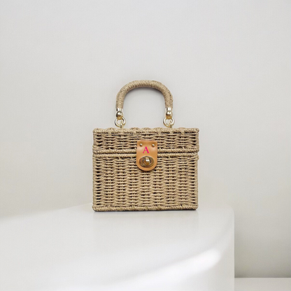 Rattan Straw Summer Tote Bag Crossbody Personalized